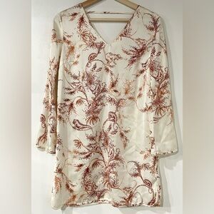 Aritzia Little Moon‎ Brassia Satin Dress Avorio/Sorbet XS